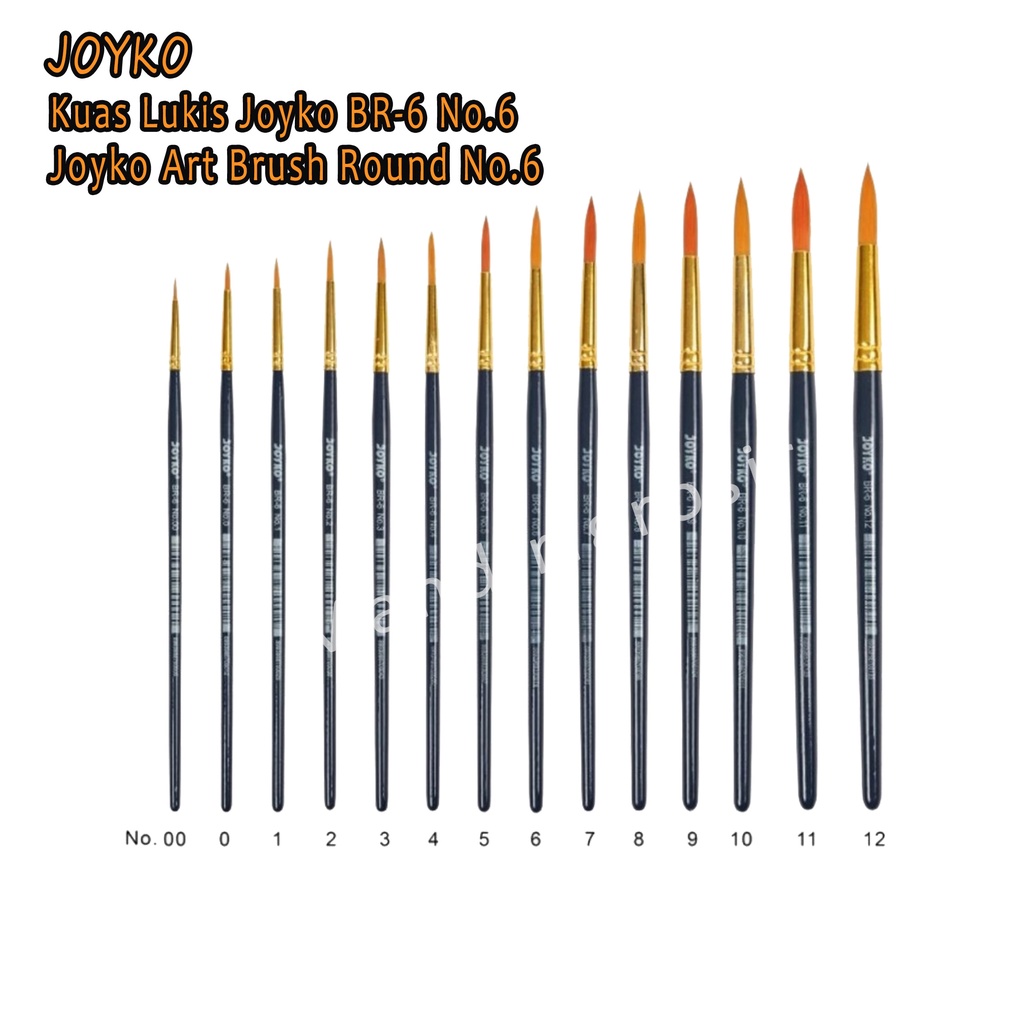 Joyko * Kuas Lukis BR6 No.6 * joyko Art Brush Round No.6