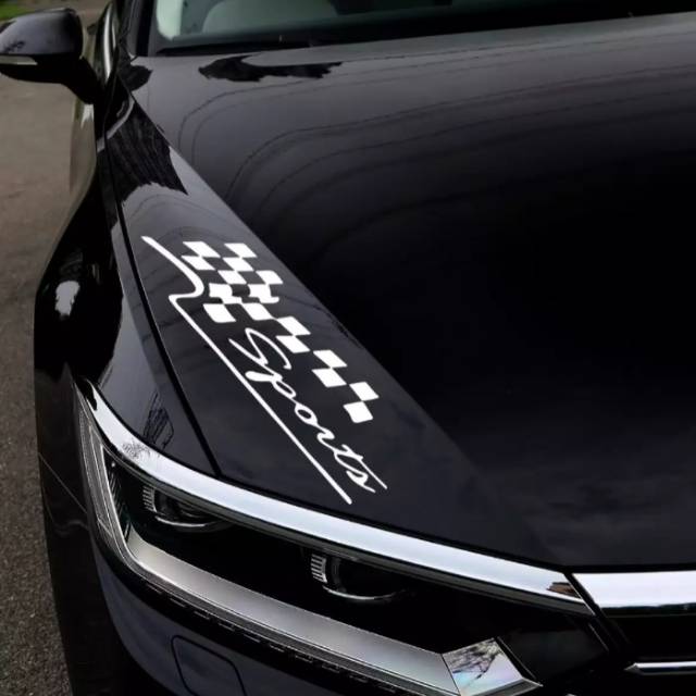 Stiker mobil Sticker cutting sports bendera racing