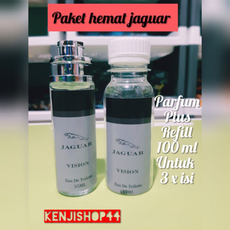 parfum thailand 35 ml jaguar dan isi ulang 100ml utk 3x refill