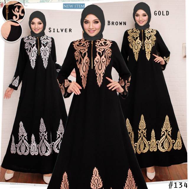 Gamis hitam bordier II abaya hitam II dress muslim II maxi