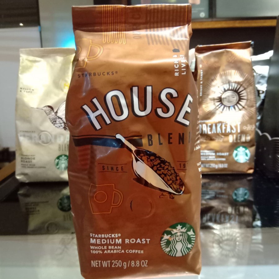 

Starbucks House Blend Coffee Whole Bean Medium Roast biji kopi