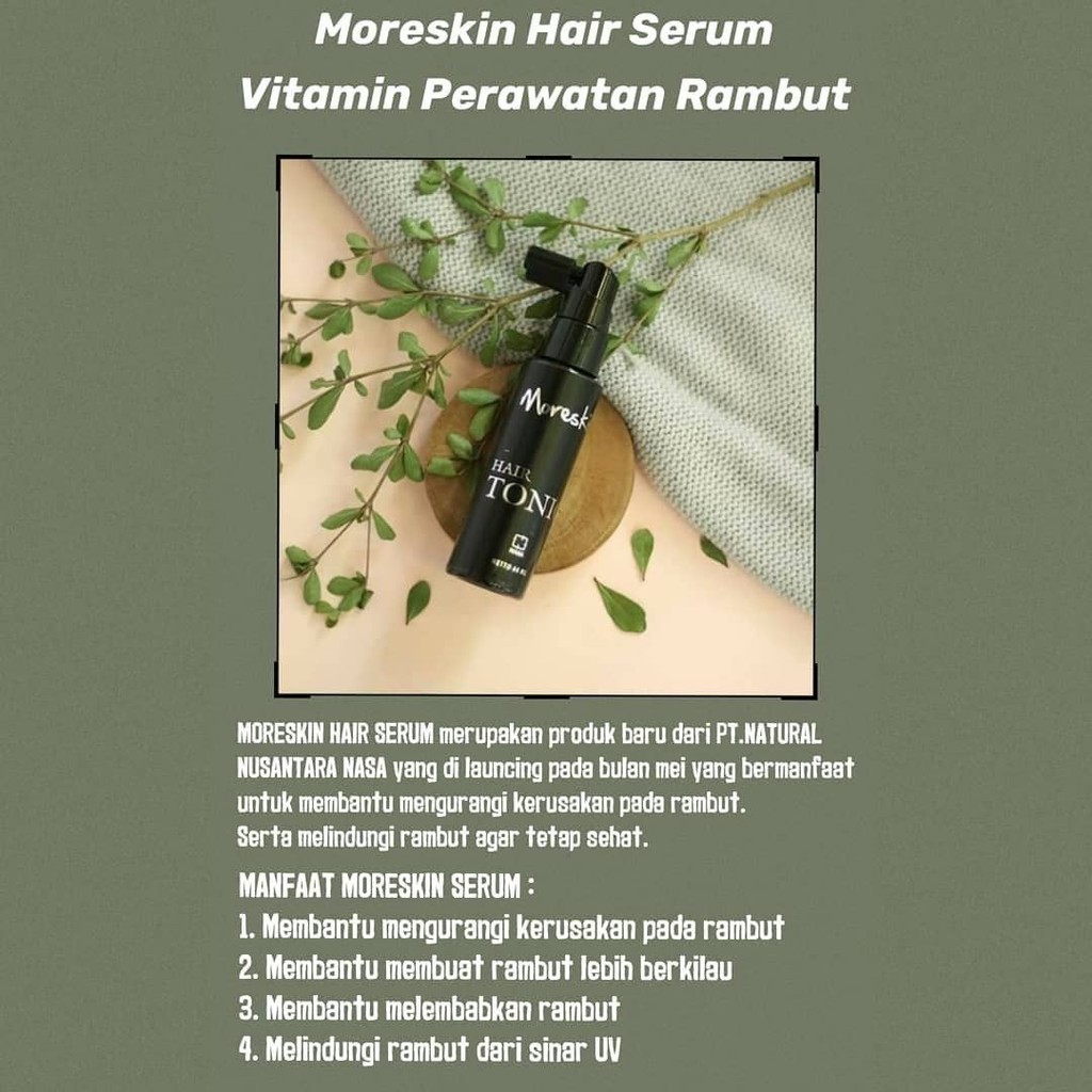 Moreskin Hair Serum Pelembab Rambut Membuat Berkilau Mengurangi Kerusakan Pelindung Dari Sinar UV