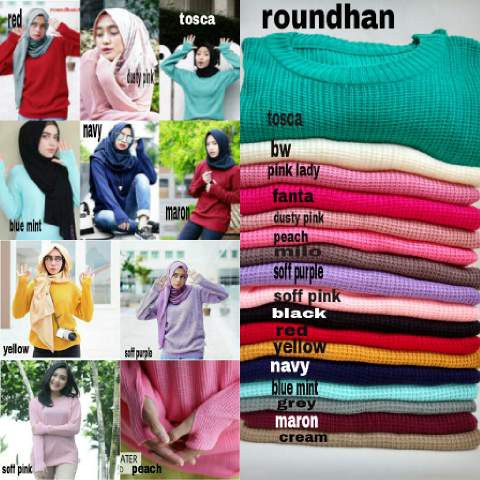 [Thumb hand RH RO] Blouse Wanita Rajut Varian Warna