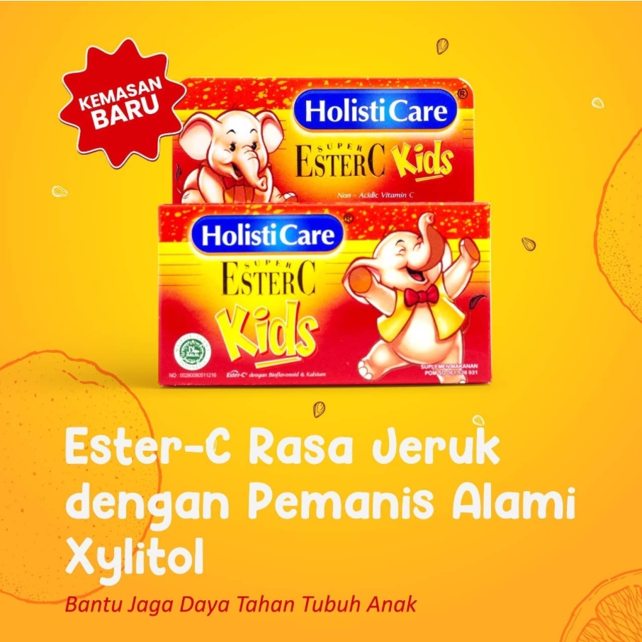 ESTER C KIDS HOLISTICARE ISI 30 TABLET HISAP