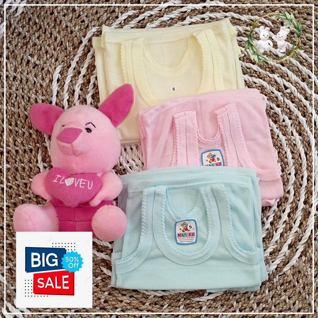 6 pcs singlet anak singlet bayi /kaos dalam anak S M L XL 4 warna polos