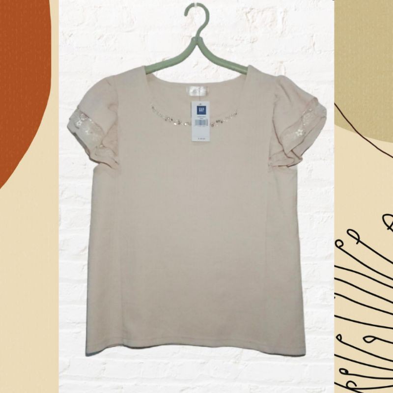 Atasan Wanita / Blouse wanita Import Cream