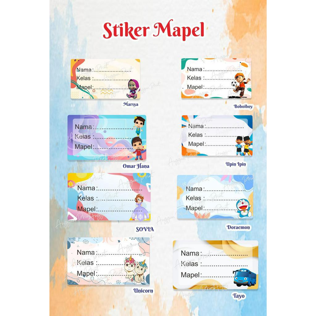 

Stiker Label Buku Pelajaran Sekolah Macam Macam Tema