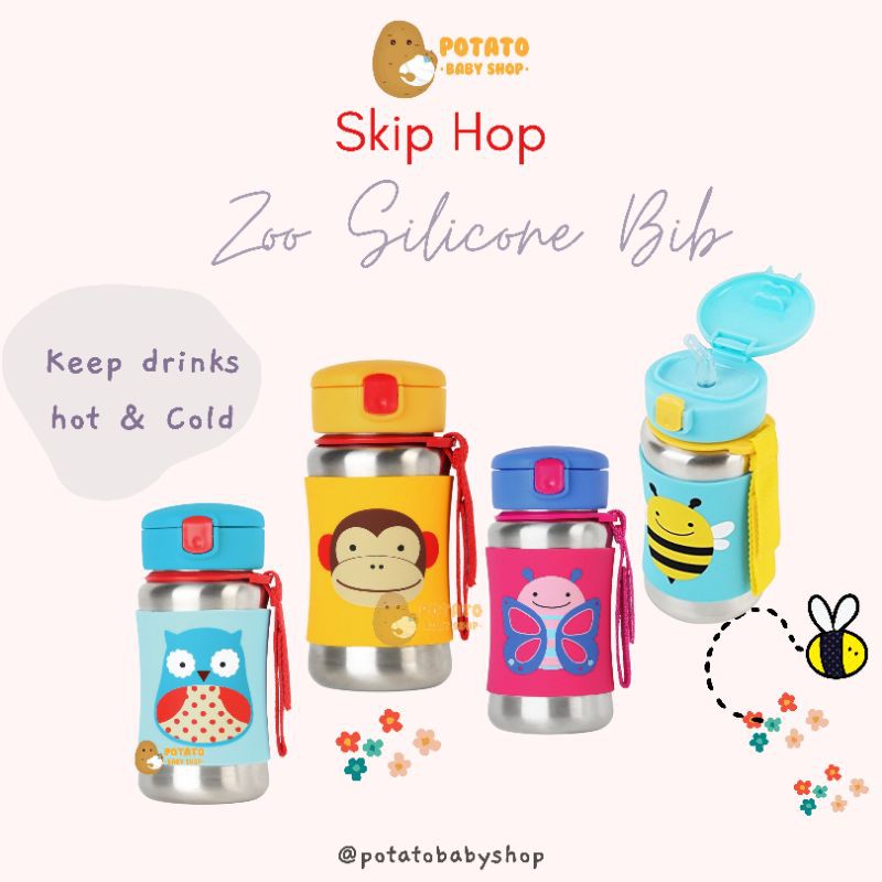 Skip Hop Stainless Steel Straw Bottle - Botol Minum Skiphop