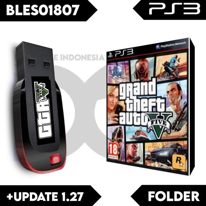 BISA COD Game GTA V 5 PS3 Folder BLES01807 + file Update 1.27 via Flashdisk