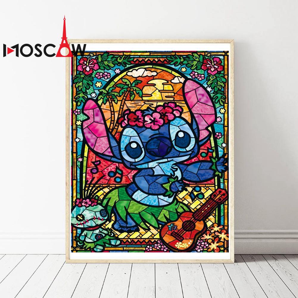 Lukisan Bordir Cross Stitch Diamond 5d Diy Gambar Kartun Untuk