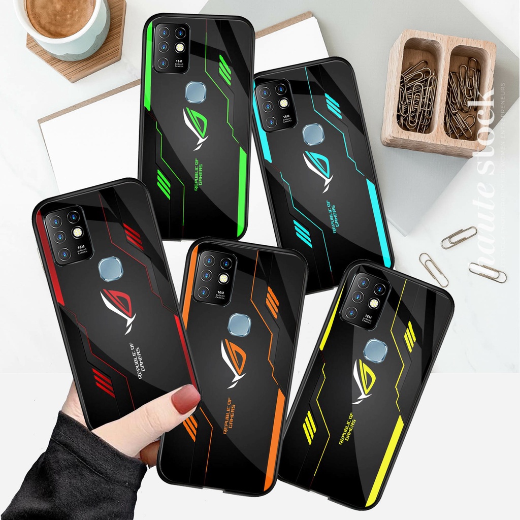 [M94] CASE KILAU INFINIX HOT 10S 11 Smart 6 HOT 10 10PLAY All type infinix Case Glass - Case handphone INFINIX - ROG GAME