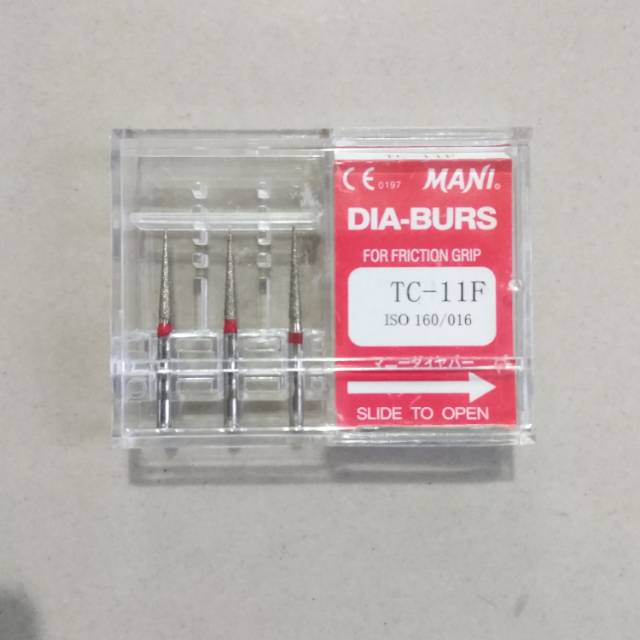MANI BUR TC-11F GELANG MERAH Diamond Bur Highspeed