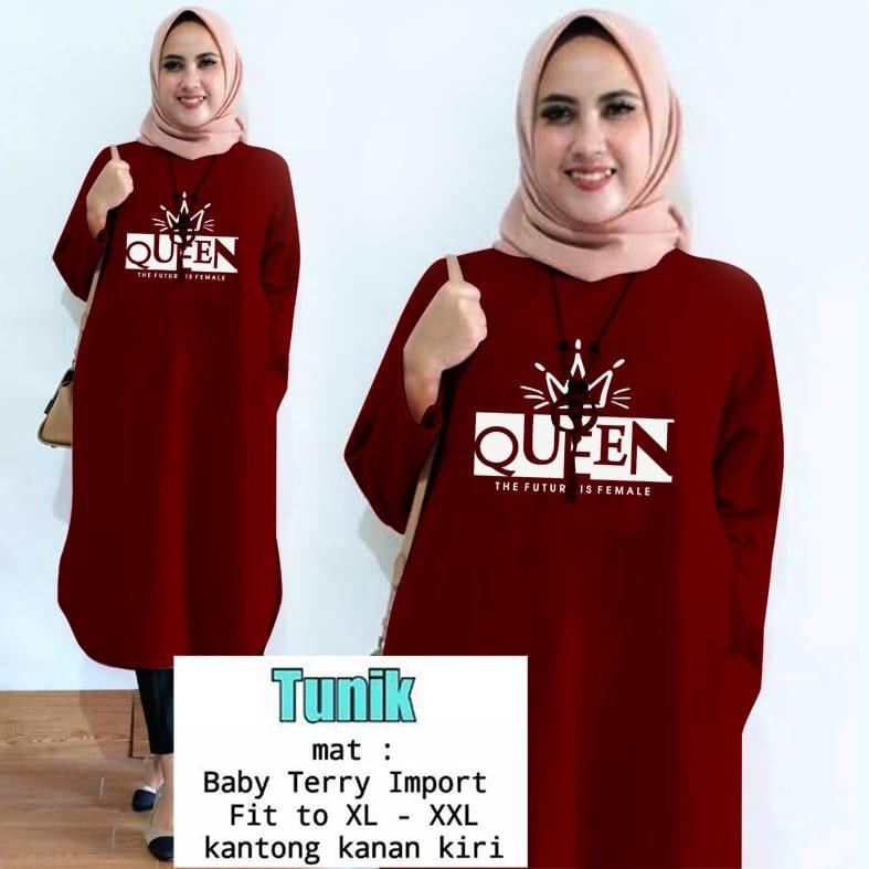 TUNIK QUEEN / TUNIK MAMACHI / TUNIK POLOS/ TUNIK CEWEK / TUNIK PANJANG / TUNIK MOTE / TUNIK MUSLIM