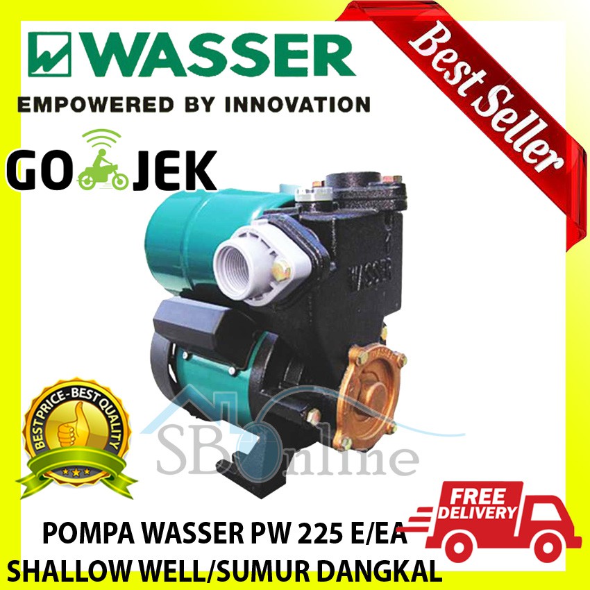 Pompa Air Sumur Dangkal-Shallow Pump Non Automatic Wasser PW-225 E