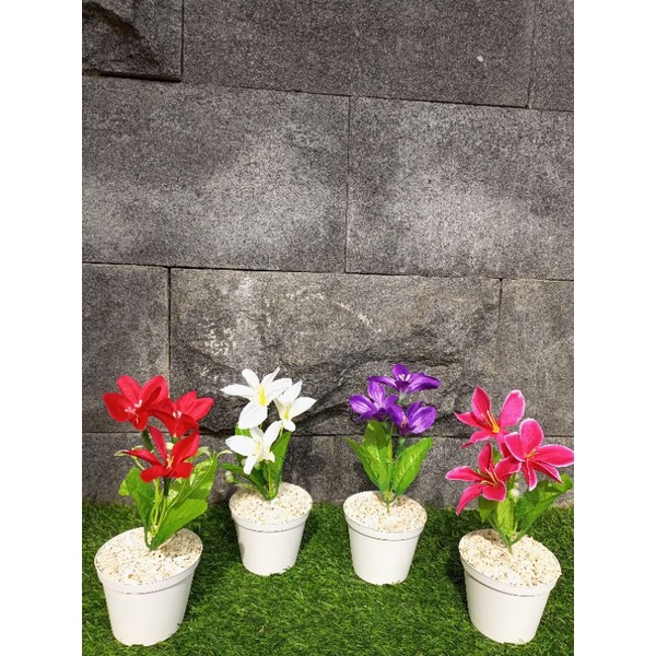 (COD) BUNGA HIAS  LILY POT MINI  BUNGA HIAS MINI