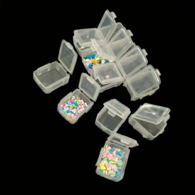 Kotak Organizer Perhiasan 12 Sekat/ Plastik Transparant / Kotak Mini Perhiasan