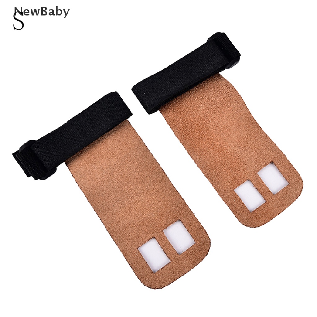 NewBaby 1 pair Grips crossfit gymnastics hand grip guard palm protectors glove Brown ID
