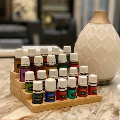 Wooden Rack For Essential Oil Set Rak Young Living Dewisartikao