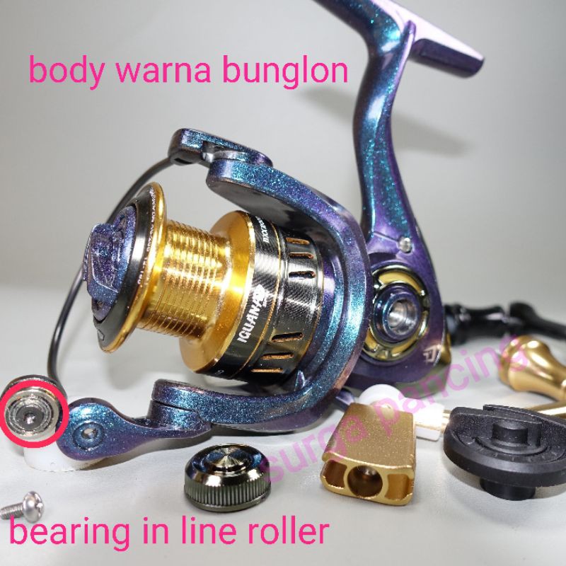Reel Daido IGUANA spin Elite series terbaru extra handle bearing di line roller