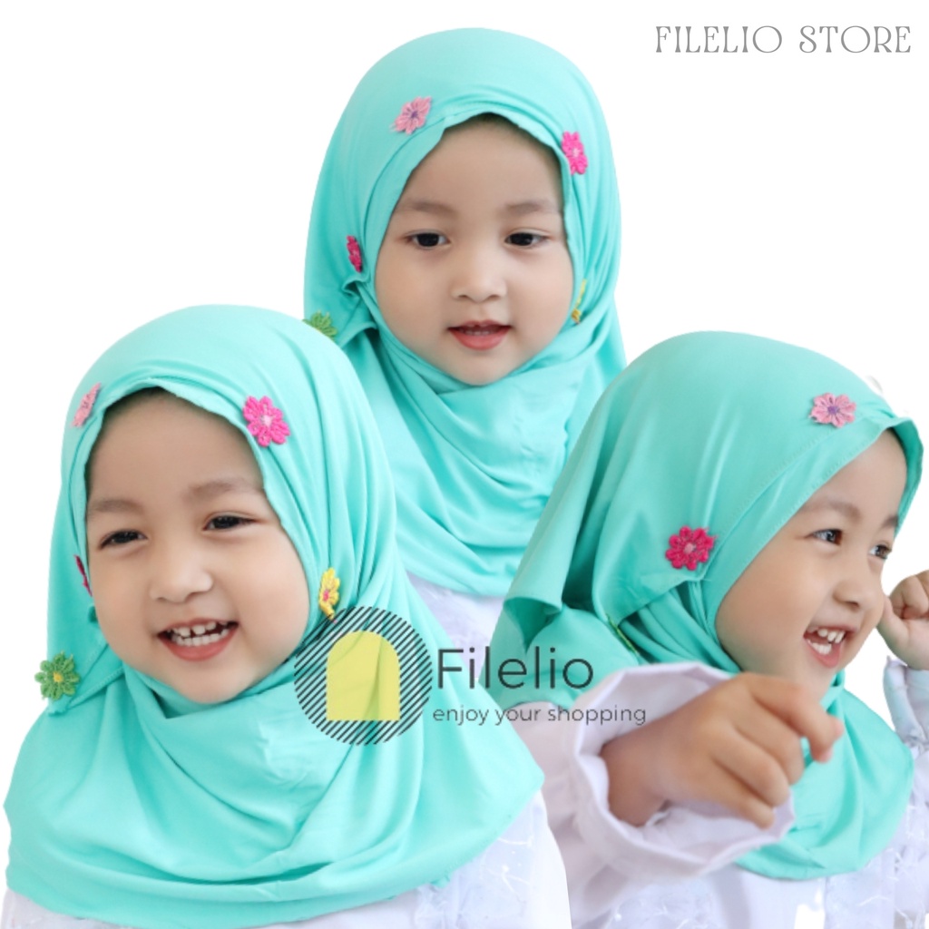 TERMURAH Kerudung Anak Perempan Pastan Melati Umur 1-3 Tahun Khimar Anak Kecil Lucu Murah Premium