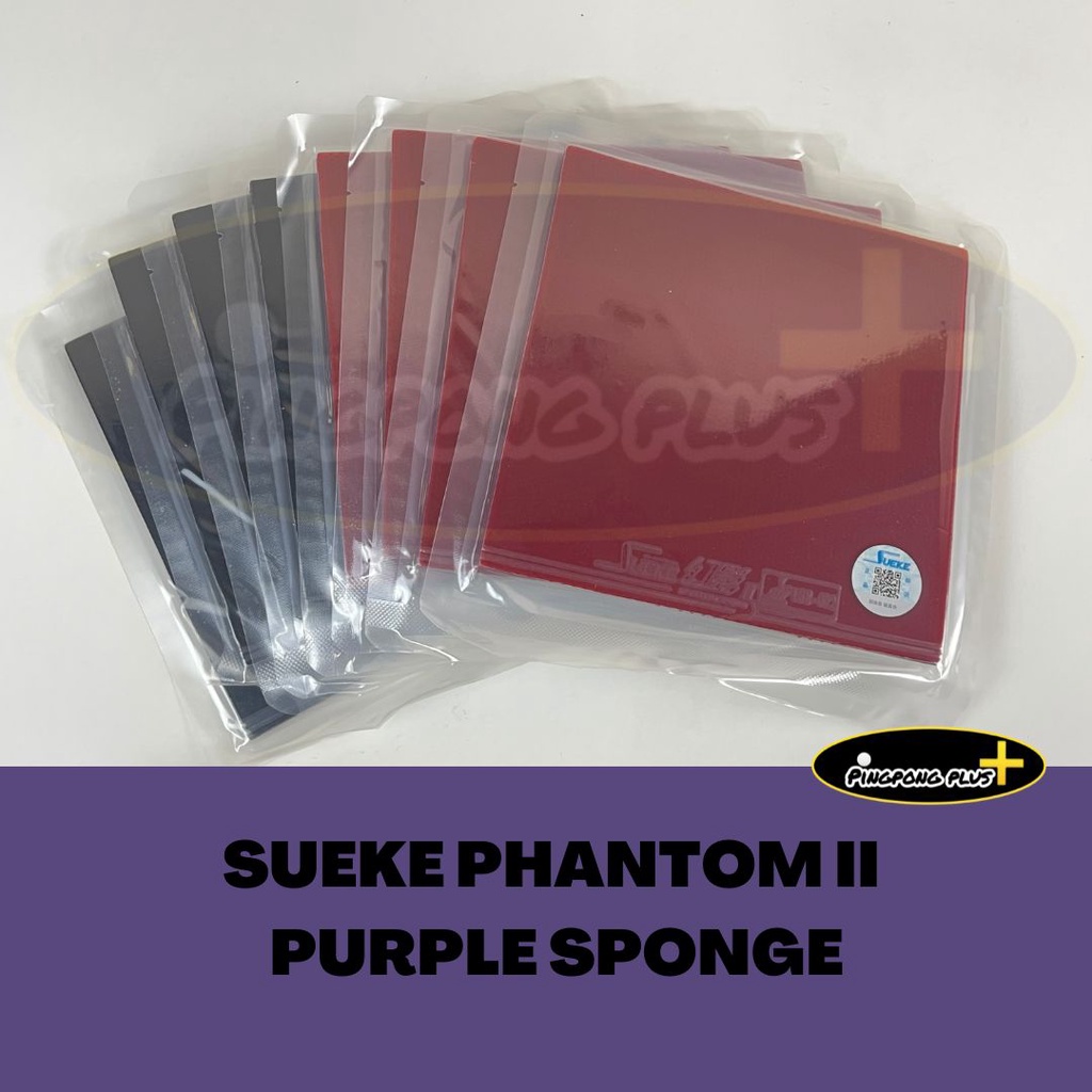 SUEKE Phantom II PURPLE Sponge Karet Bet tenis meja