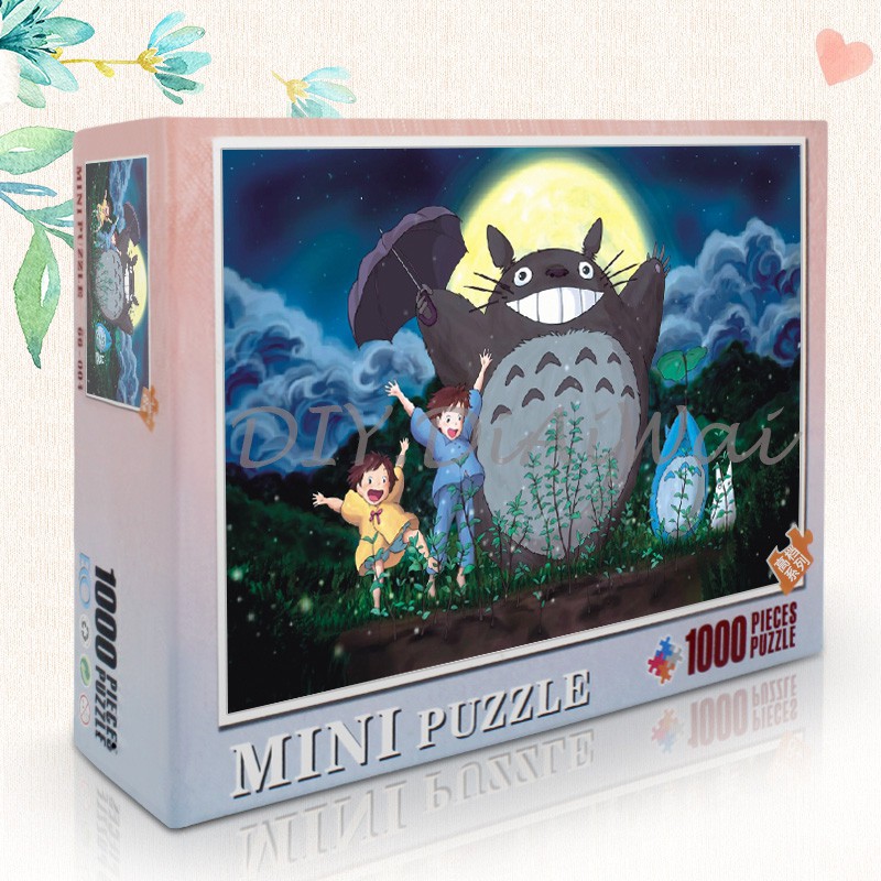 Mini Puzzle 1000 pcs Mainan Jigsaw Puzzle Puzzle Anime My Neighbor Totoro