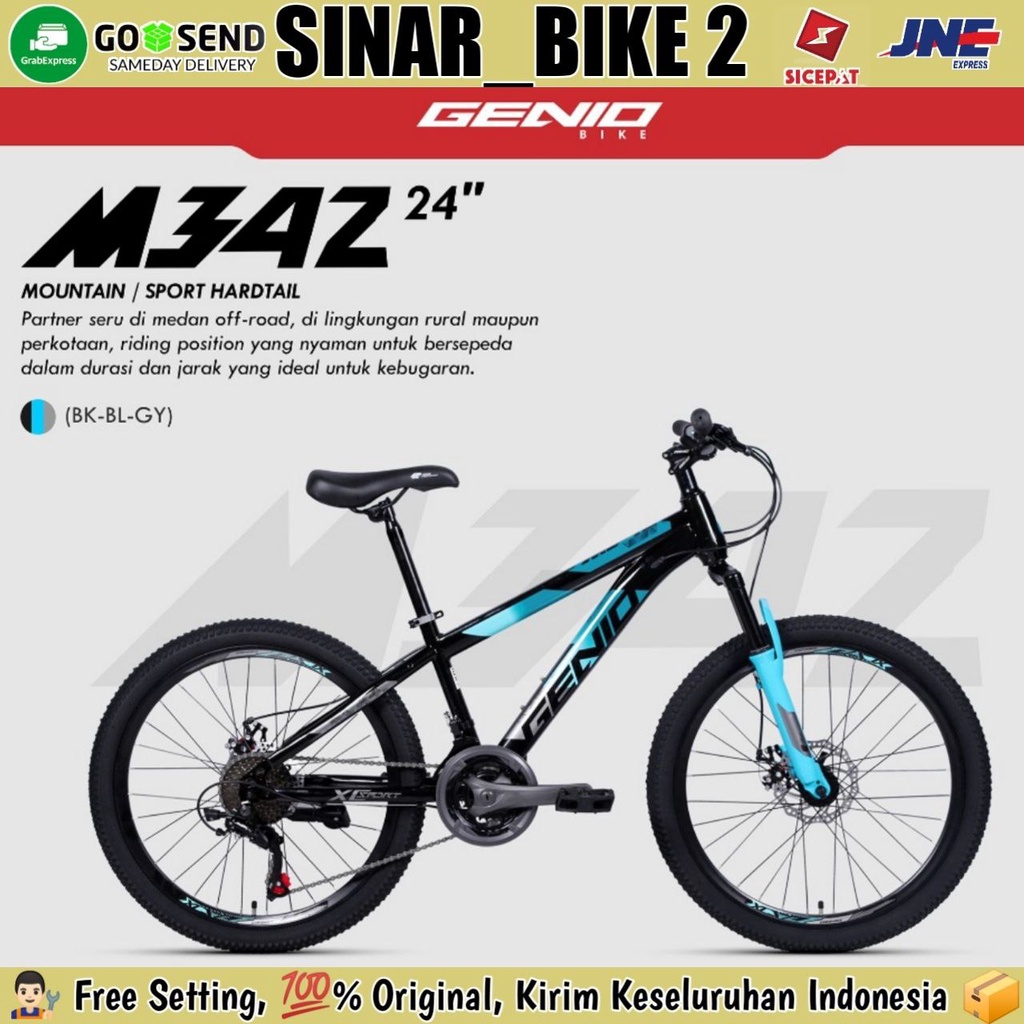 Sepeda Gunung 24 Inch MTB GENIO 342  By United