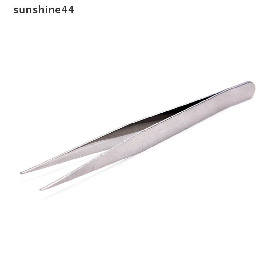 Sunshine 2pcs Pinset Lurus / Siku Bahan Stainless Steel Untuk Mengambil Patchwork