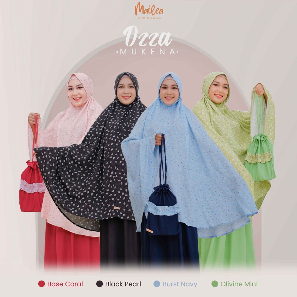 Mukena dewasa rayon motif premium by mailea ozza mukena grade B