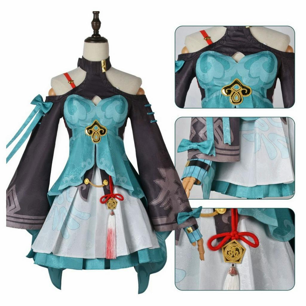 Cosplay Anime Game Honkai Star Dome Railway Cos Qingque Cos Clothing Anime Game Women's Clothing Set Plain Clothes Cosplay Clothing Full Set