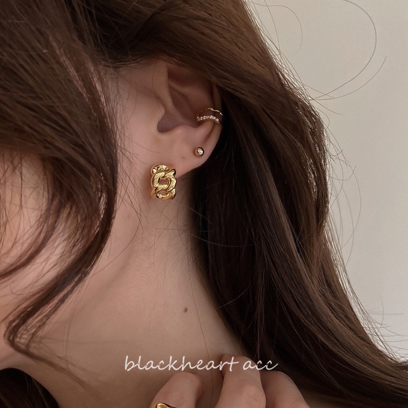 New Design Twist Alloy Ear Studs Earrings Jewelry Accessory for Lovely Girls