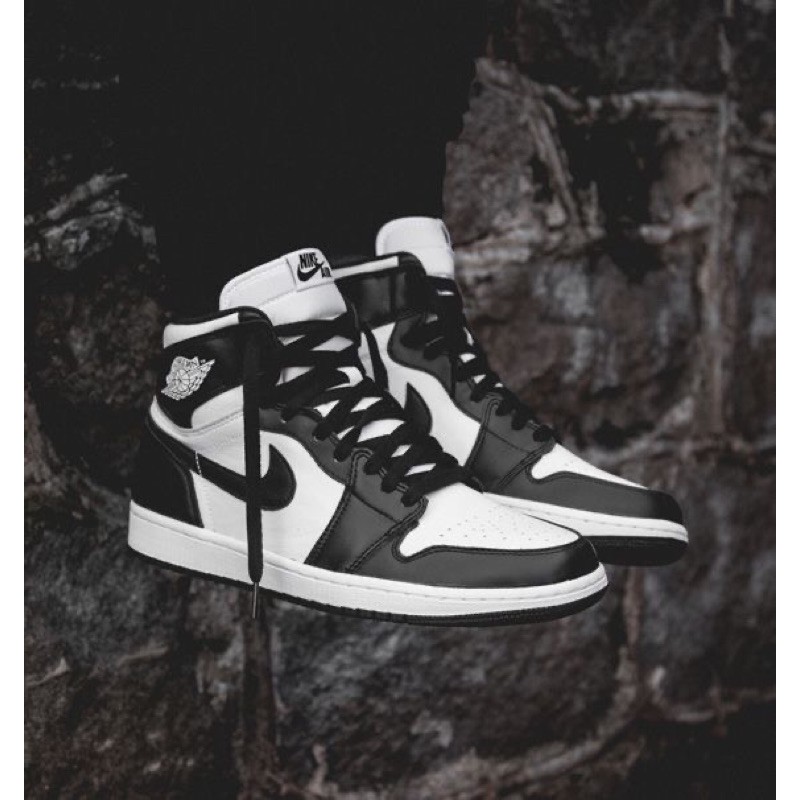 AIR JORDAN 1 RETRO OG BLACK WHITE SNEAKERS PREMIUM PRIA