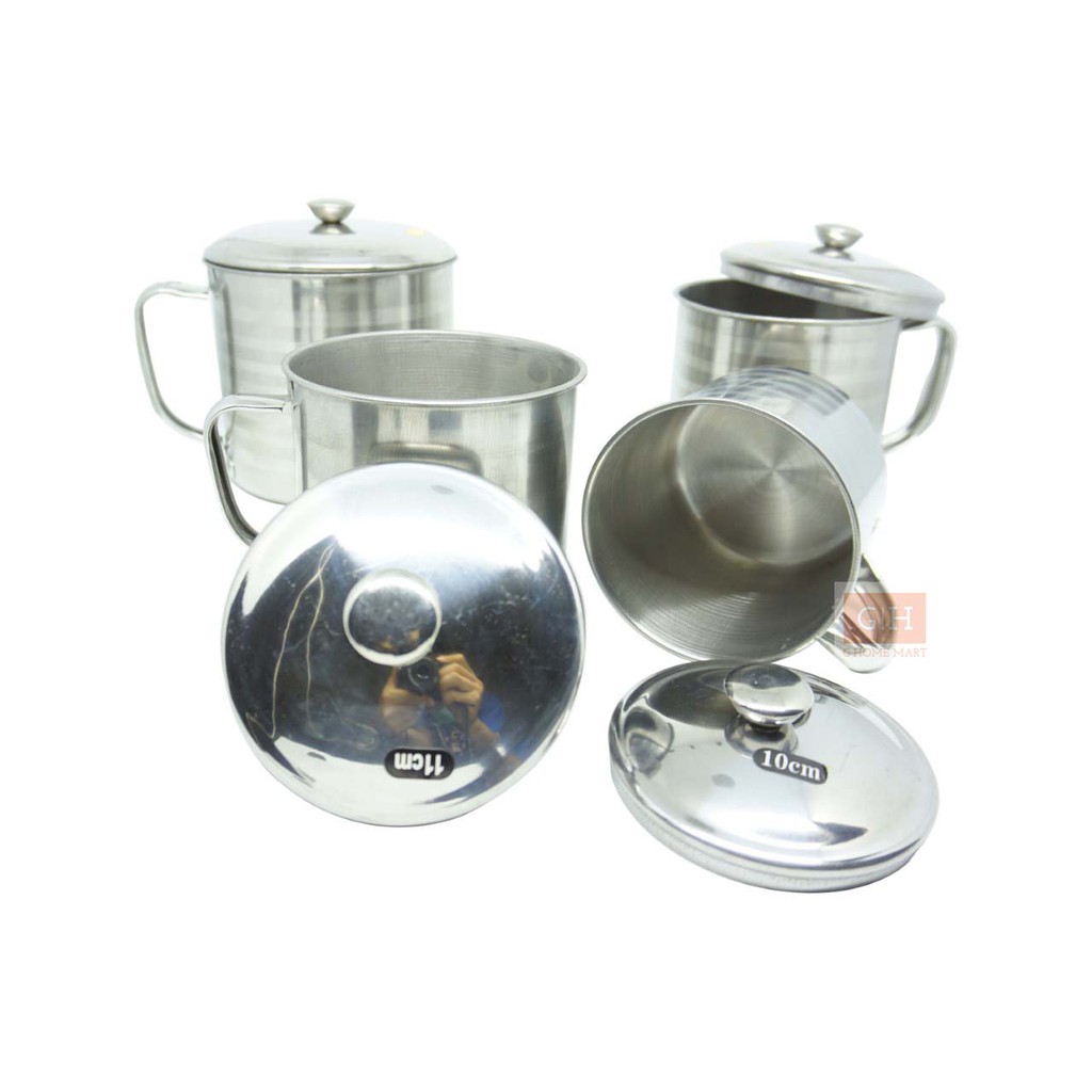 Mug set stainless 10-13 cm / gelas stainless