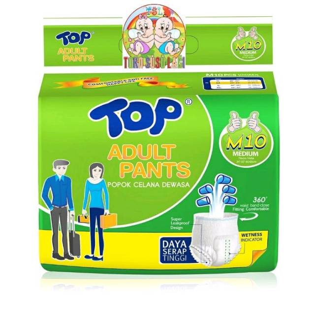 TOP PANTS ADULT M10 - POPOK DEWASA TIPE CELANA