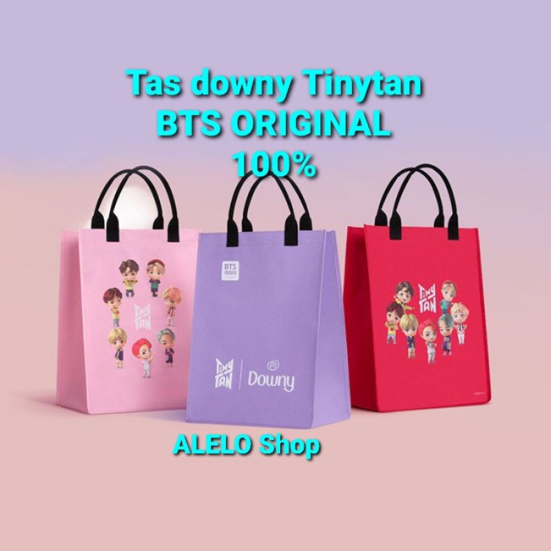 Downy tinytan BTS tote bag original pouch olay tas jinjing bangtan suvenir ori tiny tan