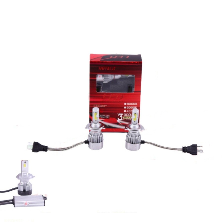 Lampu LED D6 Dotech Headlight Mobil H4 6000K