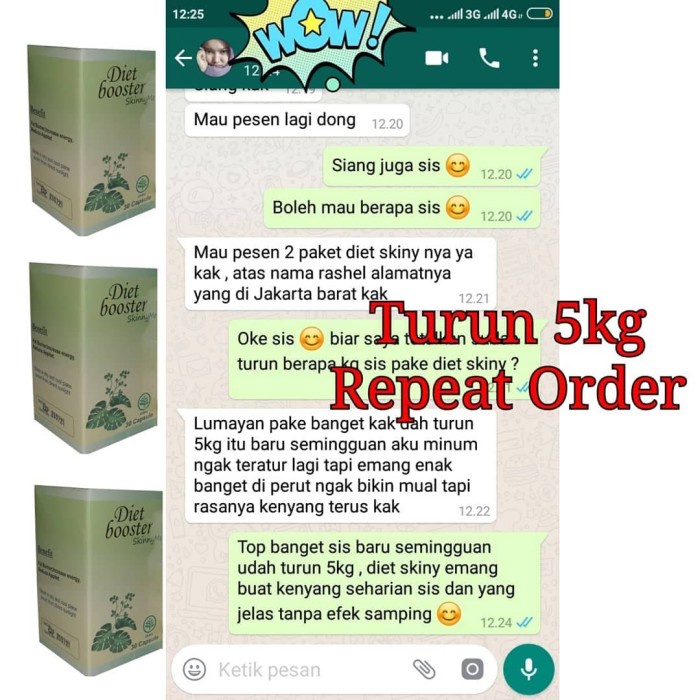 BISA COD | Diet Booster Skinnyme Suplemen Herbal Penurun Berat Badan Paling Ampuh Terlaris Original