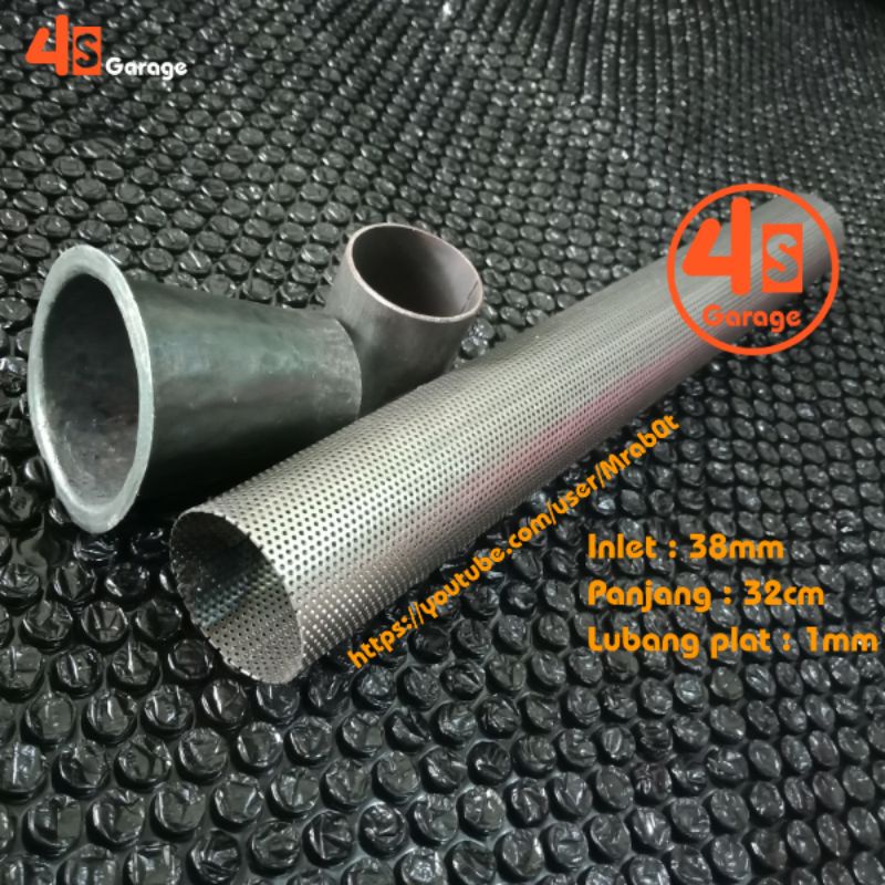 Saringan Knalpot Satria FU inlet 38mm Pipa Peredam Suara Kenalpot Standar Bobokan Satria FU Adem bas