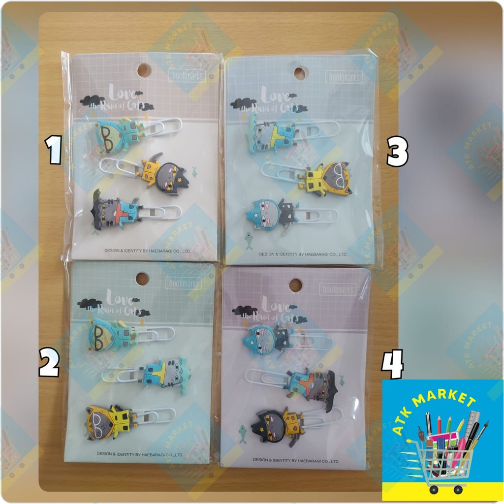 

Clip Paper / Clip Bookmark / Clip Jepit Pembatas Buku dan kertas The Rain of Cats EX-21092