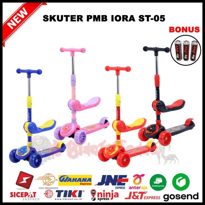 Scooter Skuter Lipat Otopet Otoped Anak Pmb Iora St - 05 Roda Tiga