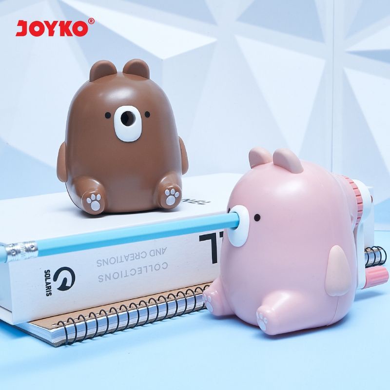 

JOYKO Rautan Meja A-164 Animal Sharpener Orotan Peruncing Pensil Pisau Putar Anti Slip