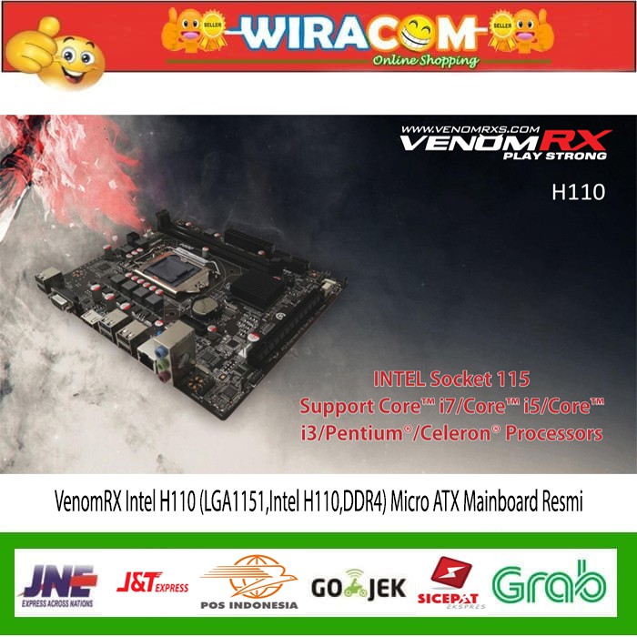 VenomRX Intel H110 LGA1151 Intel H110 DDR4 Micro ATX Motherboard H110