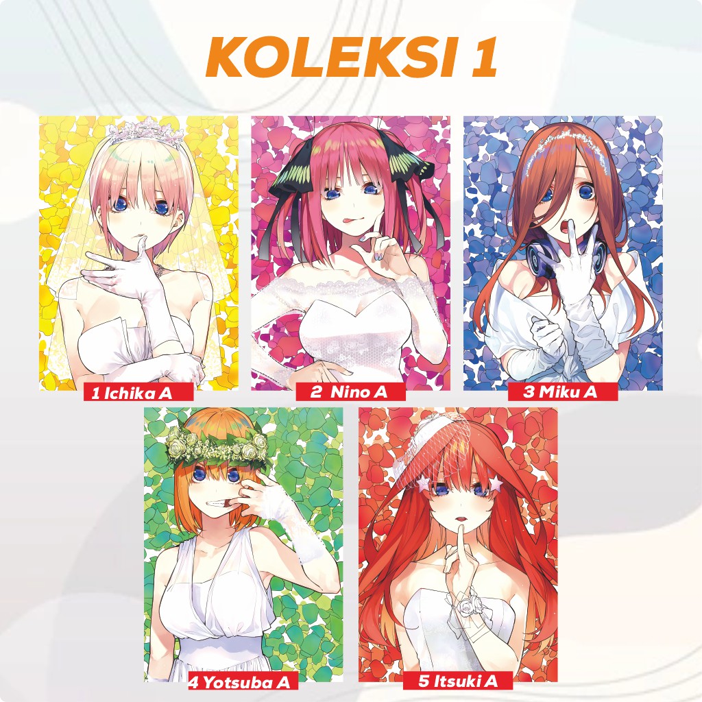 Poster Go Toubun No Hanayome Anime Size A4+ - Ichika Nino Miku Yotsuba Itsuki Fuutaro-2