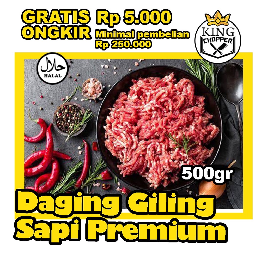 

DAGING GILING SAPI 500 GR FROZEN IMPORT WAGYU SLICE STEAK AYAM SUKIYAKI SIRLOIN BEEF RENDANG SOP