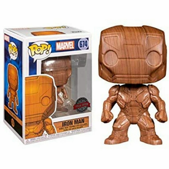 Funko Pop Exclusive Marvel - Iron Man - Wood Iron Man