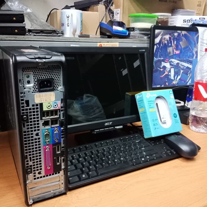 Paket Komputer full set Bekas Branded DELL/CORE 2 DUO/2GB/160GB/LCD 16inch WIDE siap pakei