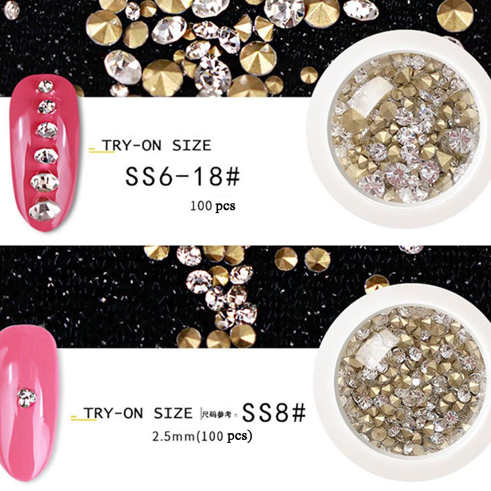 Mxbeauty Nail Art Rhinestones Warna-Warni Tidak Teratur Manik-Manik Berlian Glitter Kuku Permata Shiny Manicure Aksesoris