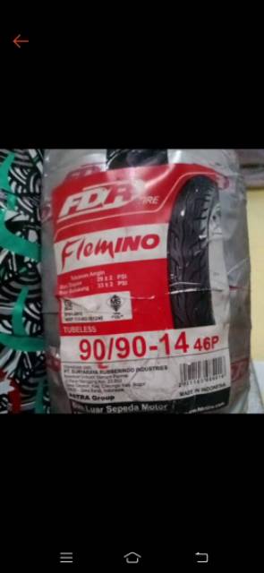 Ban tubeless paket FDR flemino 80/90-14 &amp; 90/90-14 free pentil for beat/vario/mio J/scoopy/xeon/soul gt/m3