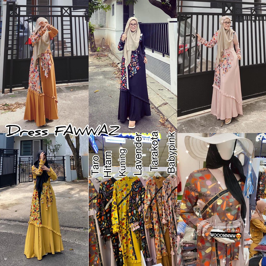 gamis fawwas syari ori by alzhea / gamis alzhea / alzhea premium