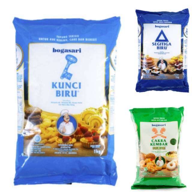 

Tepung terigu #KUNCI BIRU#SEGITIGA BIRU#LENCANA MERAH#MiLA